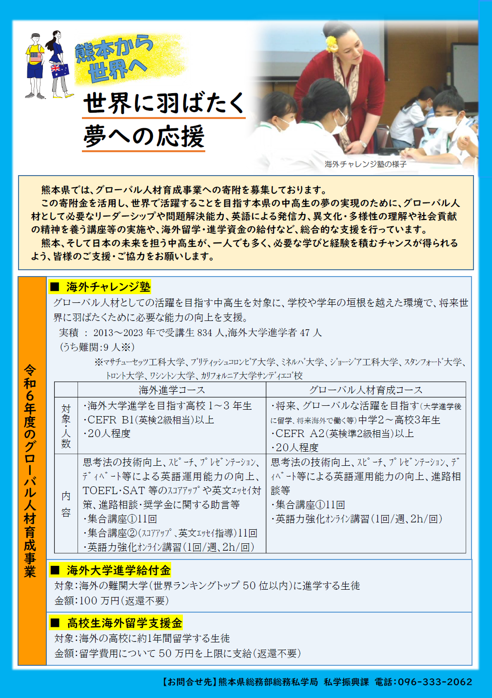 寄附のご協力依頼文書