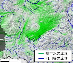 GETFLOWSにより可視化した熊本地域の地下水の流れ