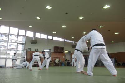 柔道の合同練習の様子